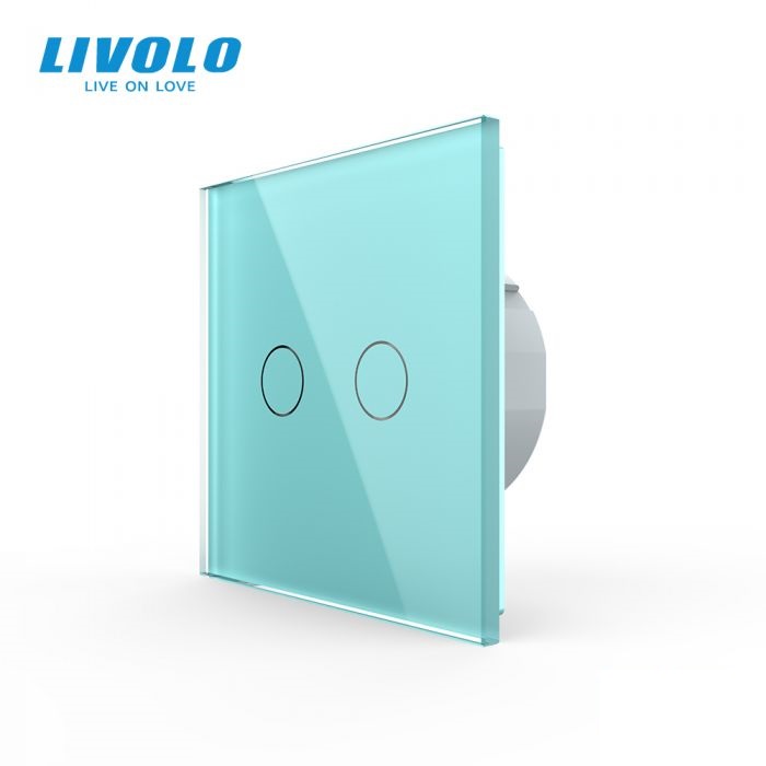LIVOLO VL-C702SR-18 Dotykový vypínač č.5B (6+6) + RF - zelený