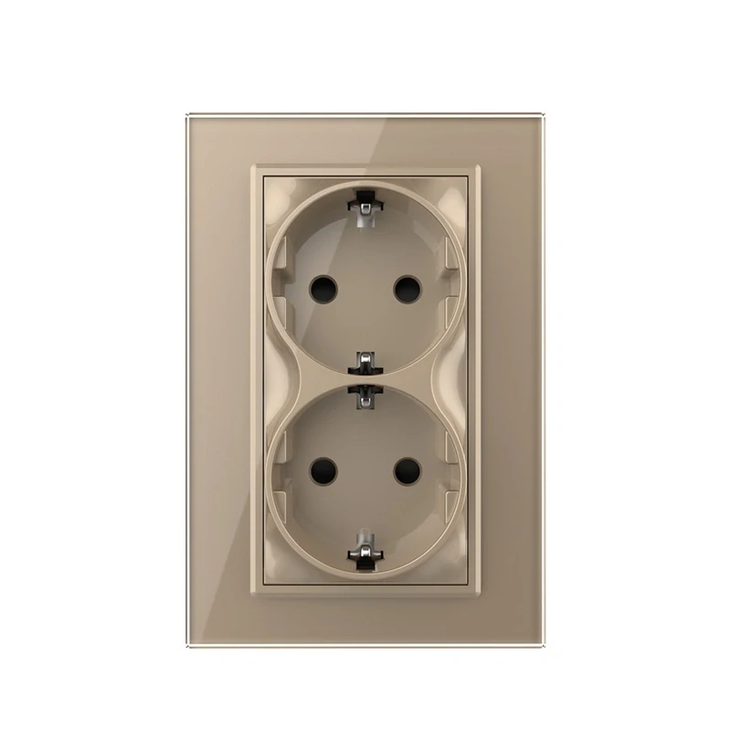 LIVOLO VL-2C7C1-13 Elektrická dvojzásuvka EU – zlatá