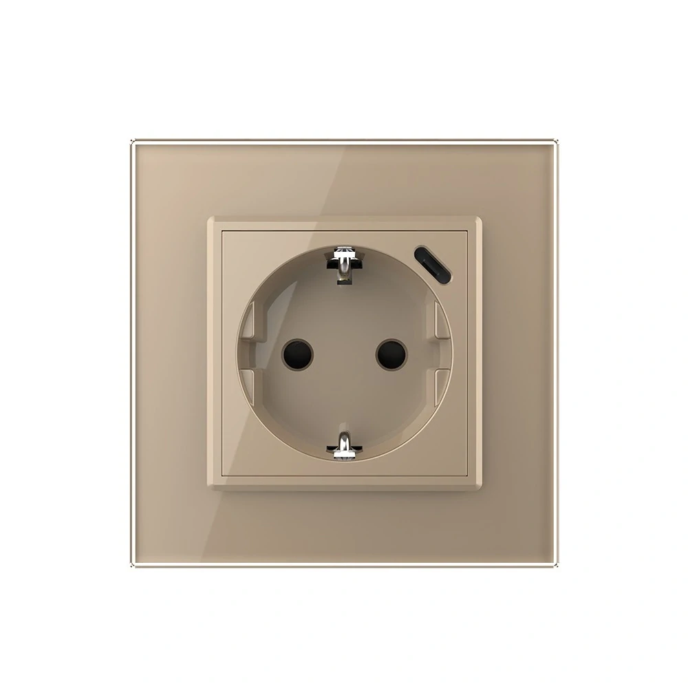 LIVOLO VL-C7C1EUC-13 zásuvka SCHUKO + USB-C - zlatá