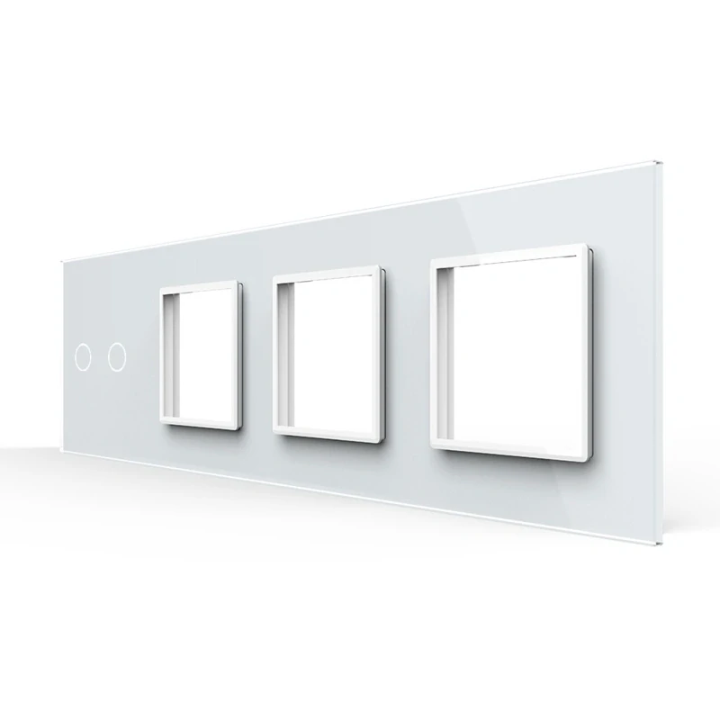 LIVOLO VL-C7-C2/SR/SR/SR-11 štvornásobný rámik - biely