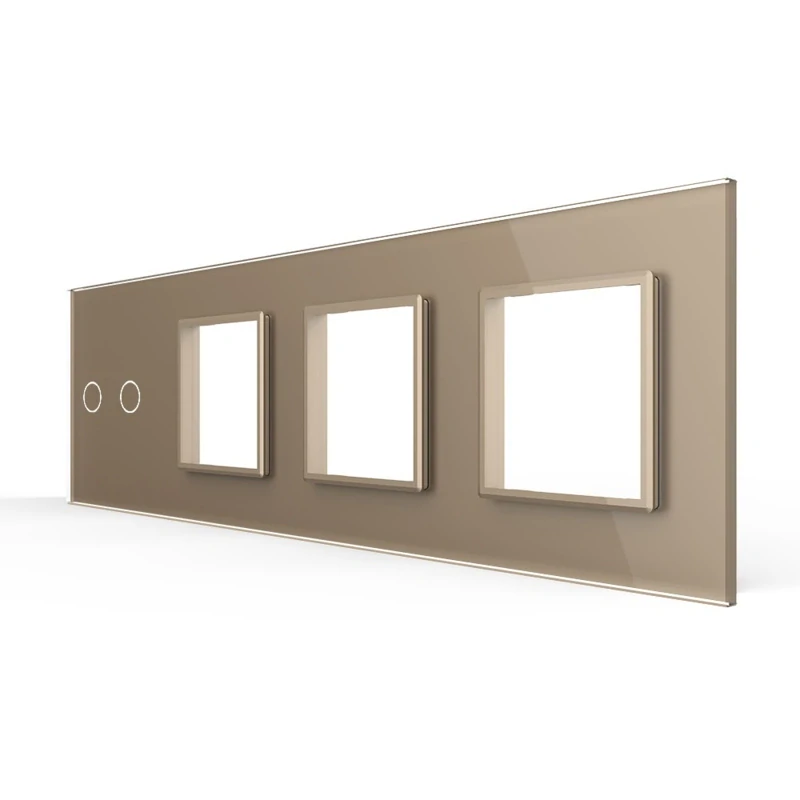 LIVOLO VL-C7-C2/SR/SR/SR-13 štvornásobný rámik - zlatý