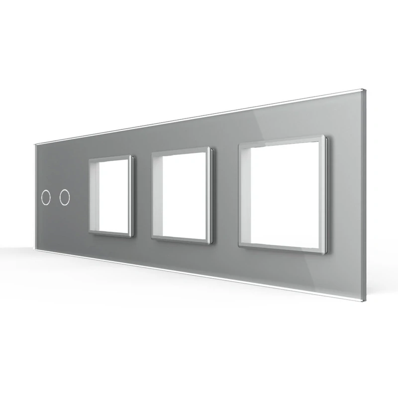 LIVOLO VL-C7-C2/SR/SR/SR-15 štvornásobný rámik - strieborný