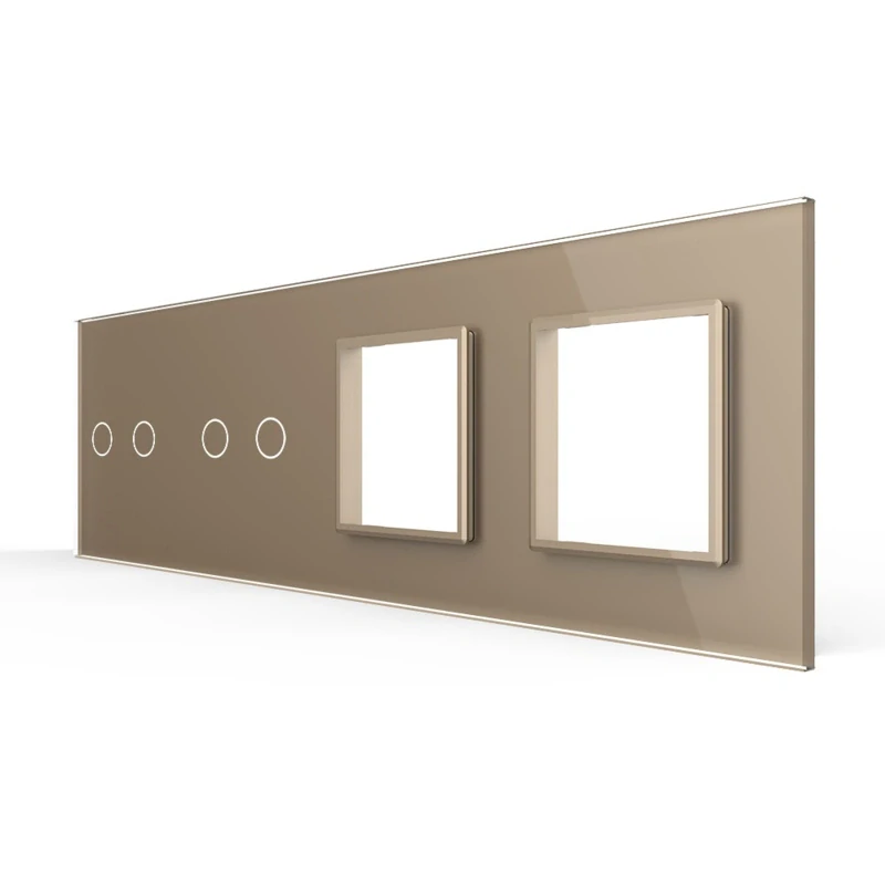 LIVOLO VL-C7-C2/C2/SR/SR-13 štvornásobný rámik - zlatý