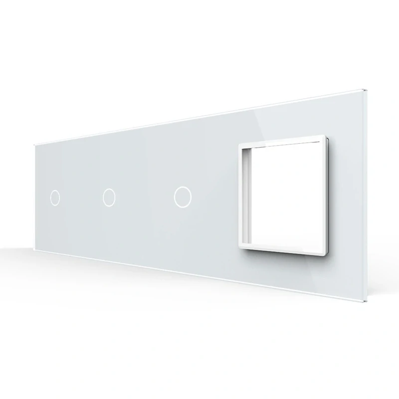 LIVOLO VL-C7-C1/C1/C1/SR-11 štvornásobný rámik - biely