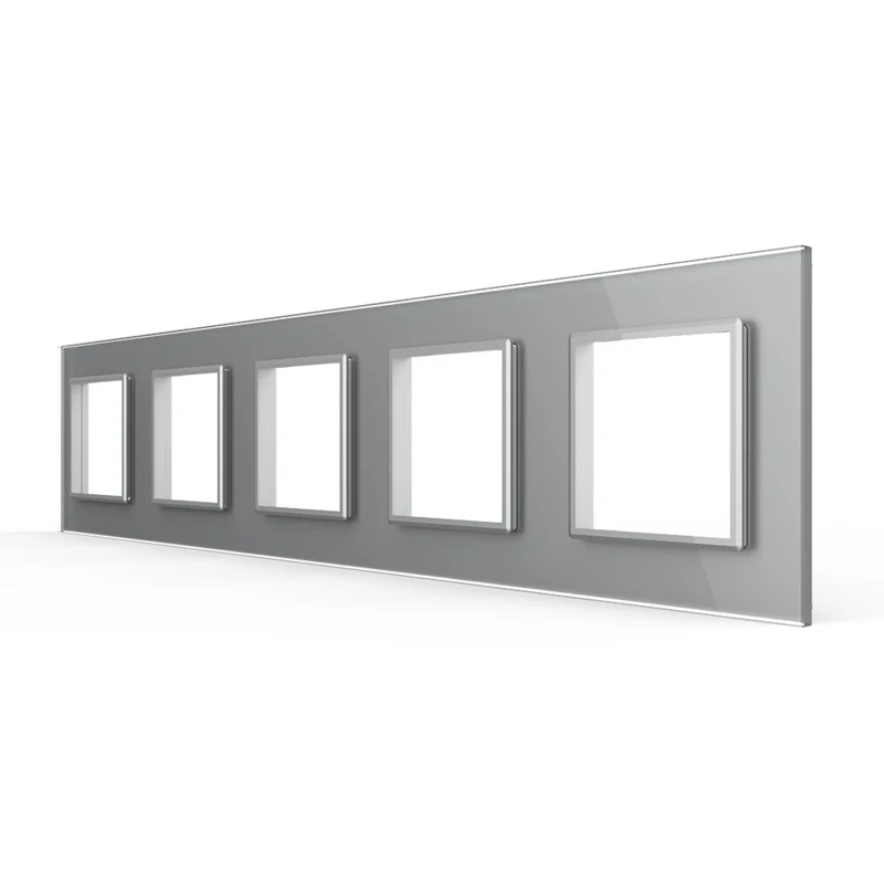 LIVOLO VL-C7-SR/SR/SR/SR/SR-15 päťnásobný rámik - strieborný