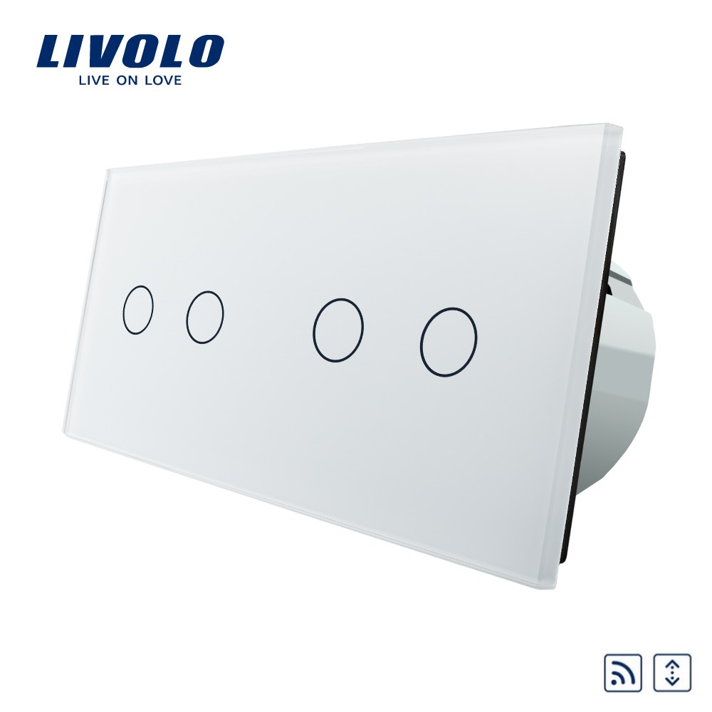 LIVOLO VL-2C702WR-12 Žalúziový ovládač RF - čierny