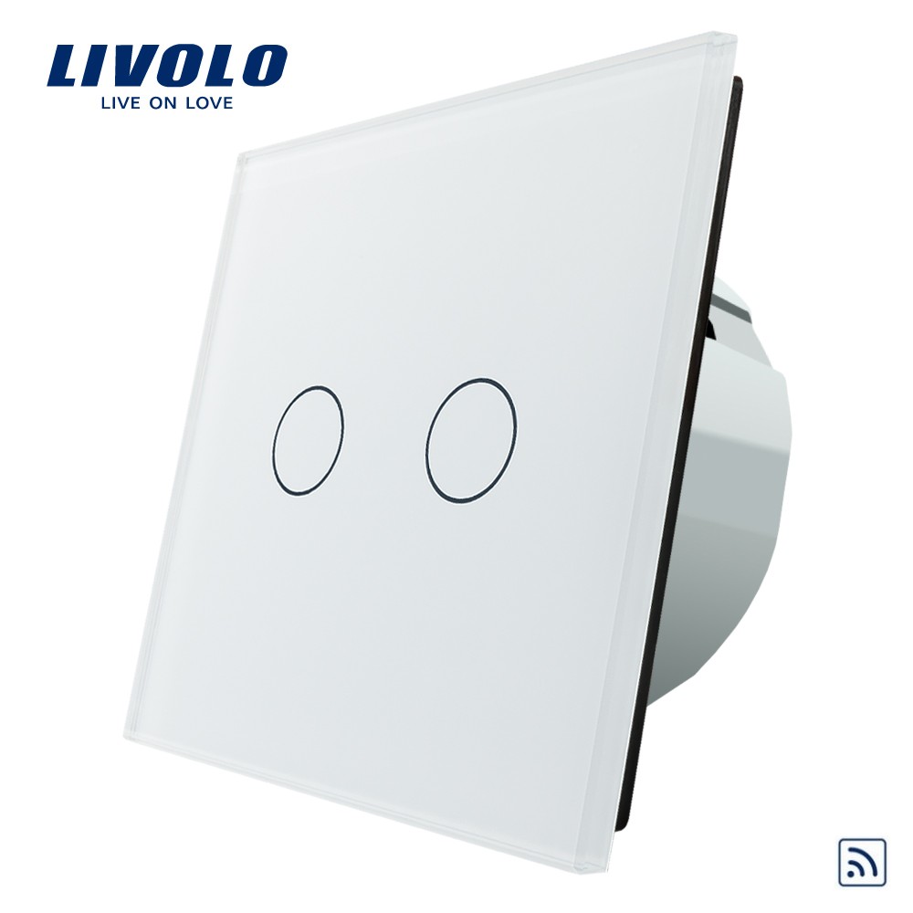 LIVOLO VL-C702IHR-11 Bezpotenciálové tlačidlo č.2/0 + RF - biele