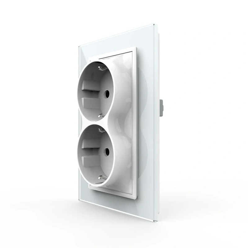 LIVOLO VL-2C7C1-11 Elektrická dvojzásuvka EU – biela