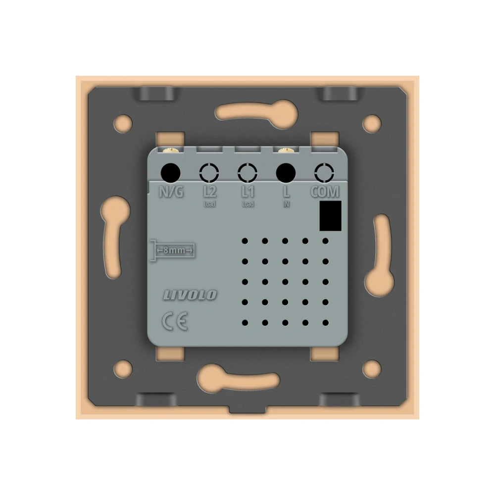 LIVOLO VL-C7-USBAC-13 USB A+C nabíjací modul -zlatý