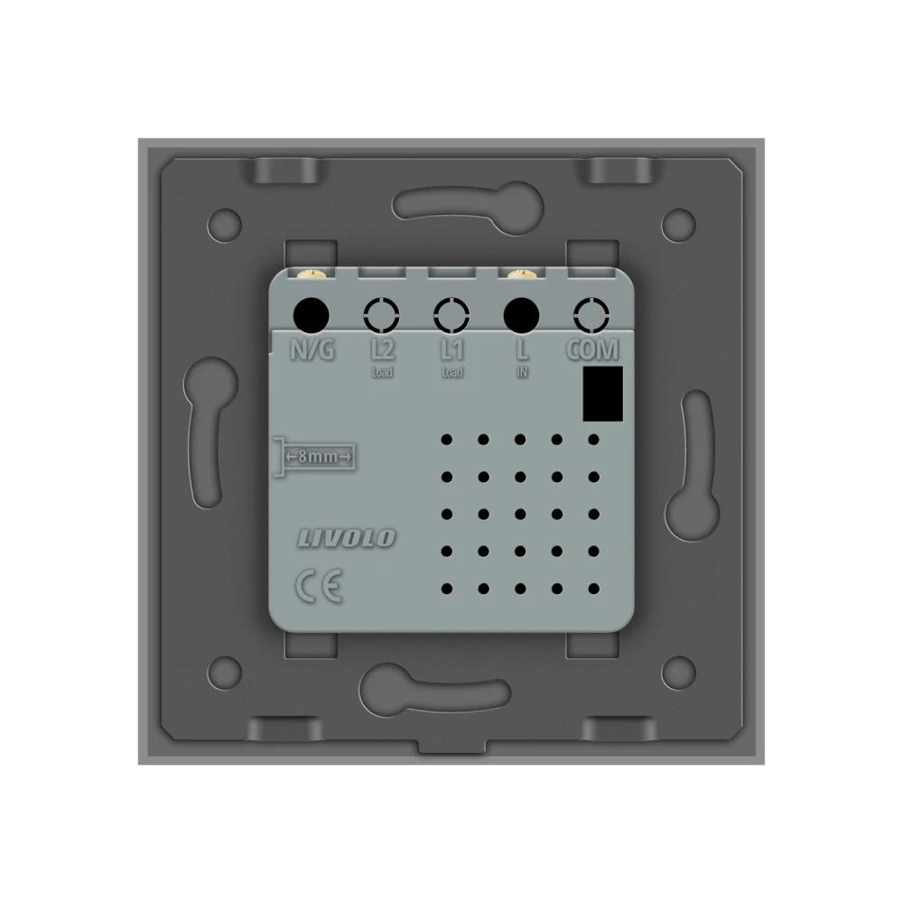 LIVOLO VL-C7-USBAC-15 USB A+C nabíjací modul - strieborný