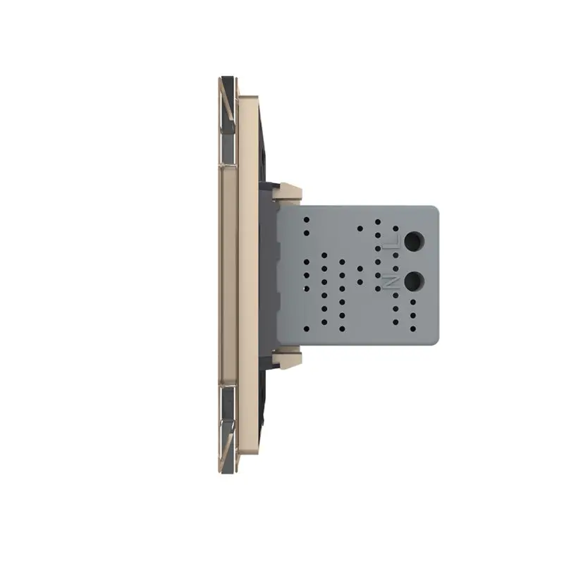 LIVOLO VL-C791U2-13 USB 2x nabíjací polmodul - zlatý
