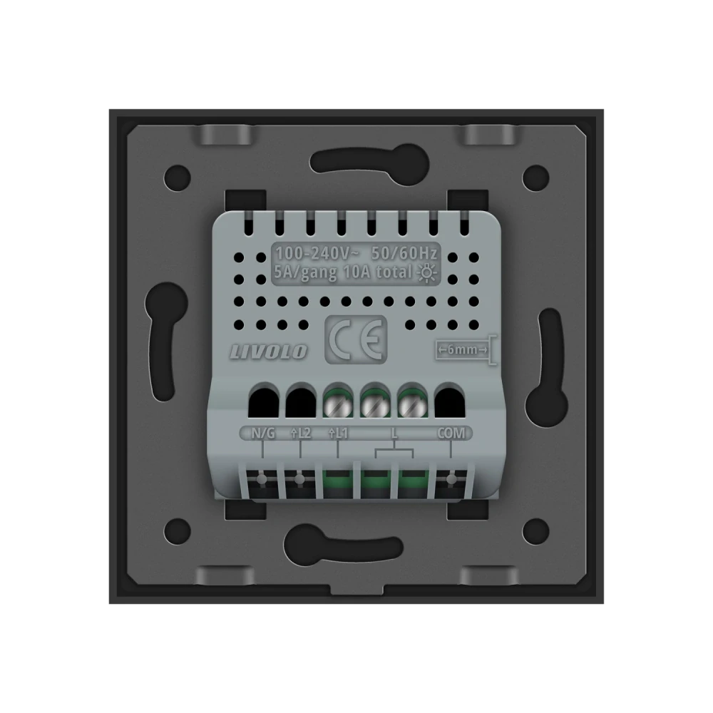 LIVOLO VL-C701R-12 Dotykový vypínač č.1 s RF - čierny