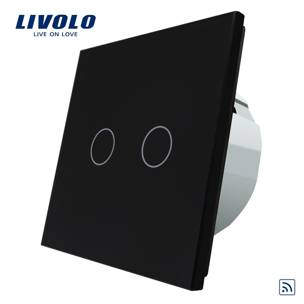 LIVOLO VL-C702IHR-15 Bezpotenciálové tlačidlo č.2/0 + RF - strieborné
