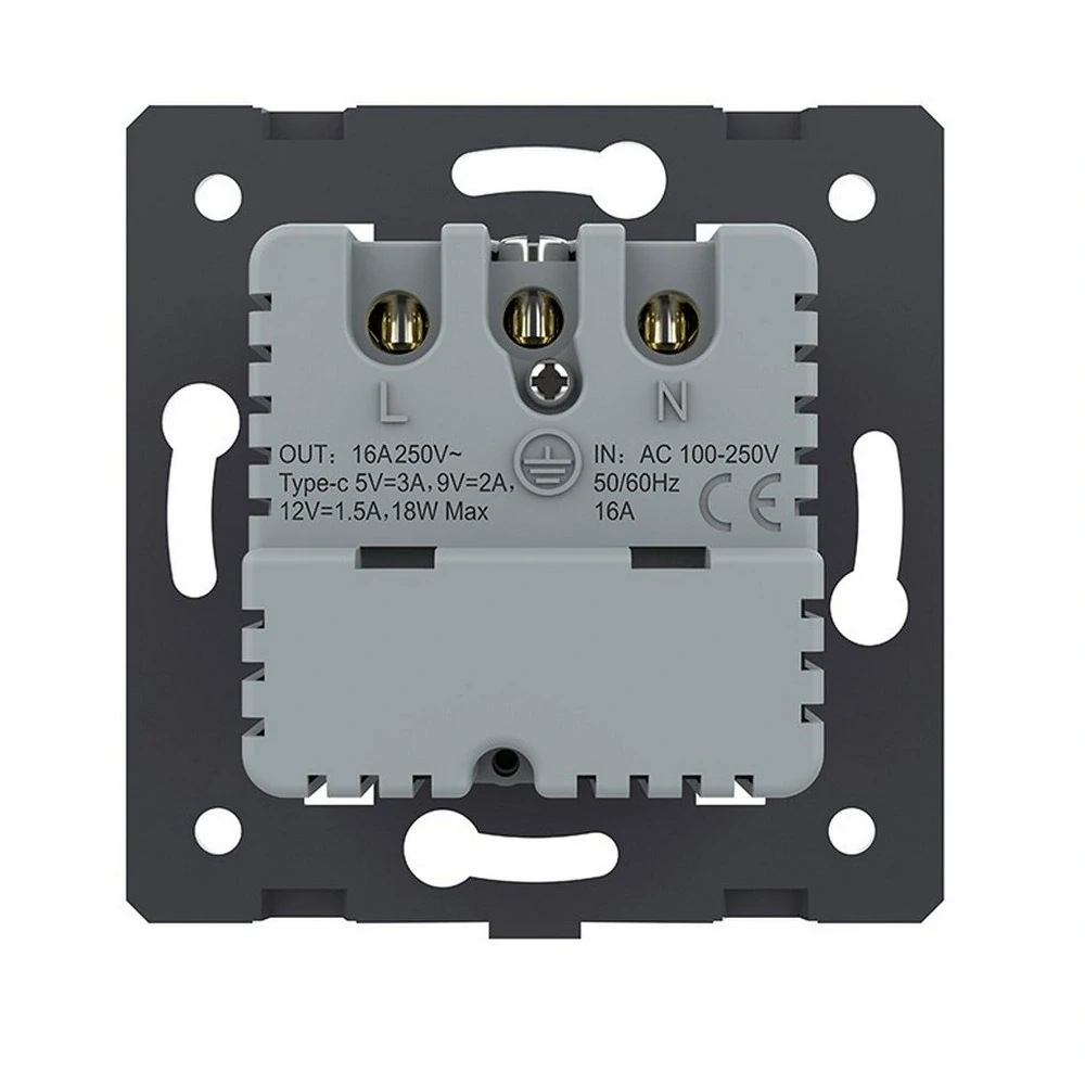 LIVOLO VL-C7-C1EUC-15 zásuvka SCHUKO + USB-C - strieborný modul