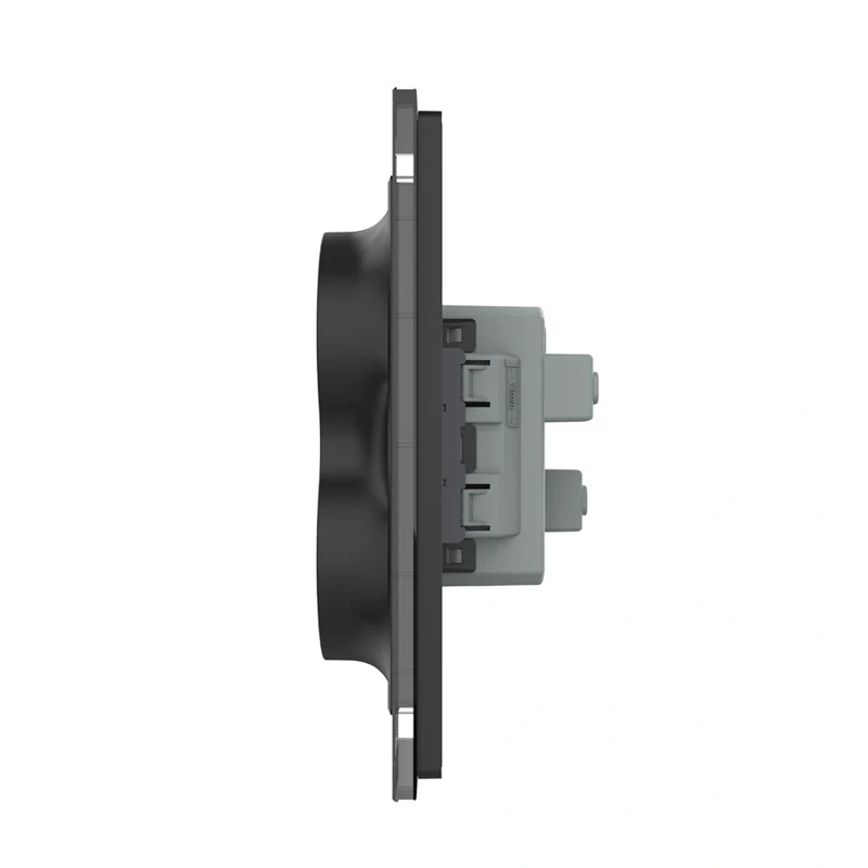 LIVOLO VL-2C7C1-12 Elektrická dvojzásuvka EU – čierna