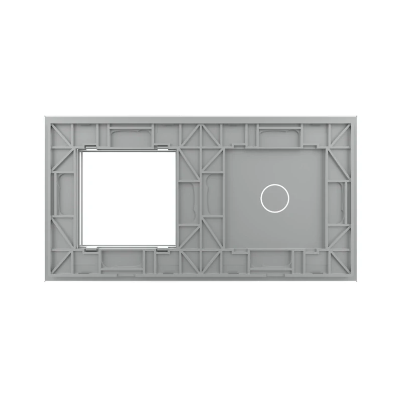 LIVOLO VL-C7-C1/SR-15 dvojitý rámik - strieborný