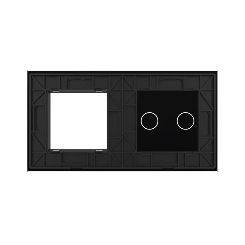 LIVOLO VL-C7-C2/SR-12 dvojitý rámik - čierny