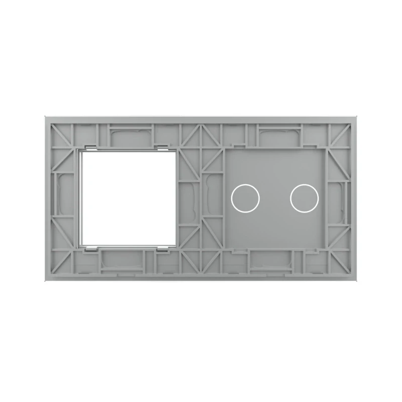 LIVOLO VL-C7-C2/SR-15 dvojitý rámik - strieborný