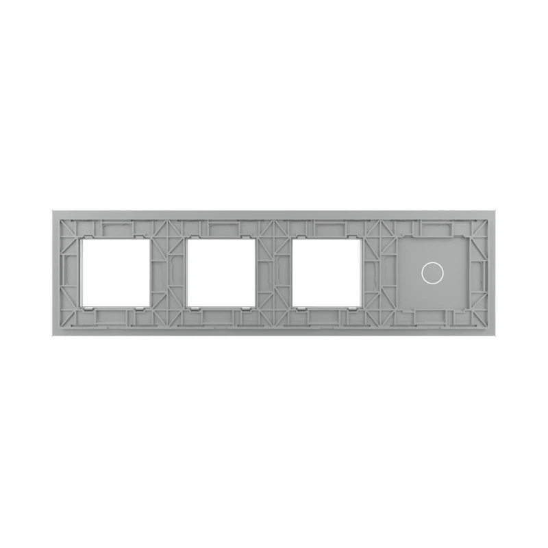 LIVOLO VL-C7-C1/SR/SR/SR-15 štvornásobný rámik - strieborný