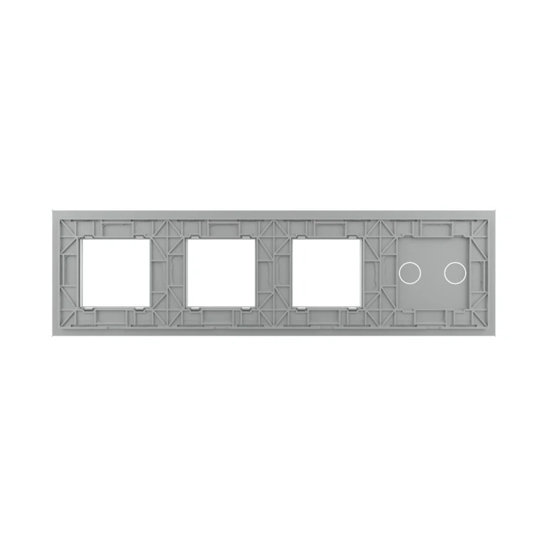 LIVOLO VL-C7-C2/SR/SR/SR-15 štvornásobný rámik - strieborný