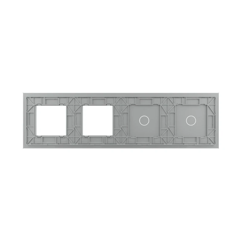 LIVOLO VL-C7-C1/C1/SR/SR-15 štvornásobný rámik - strieborný