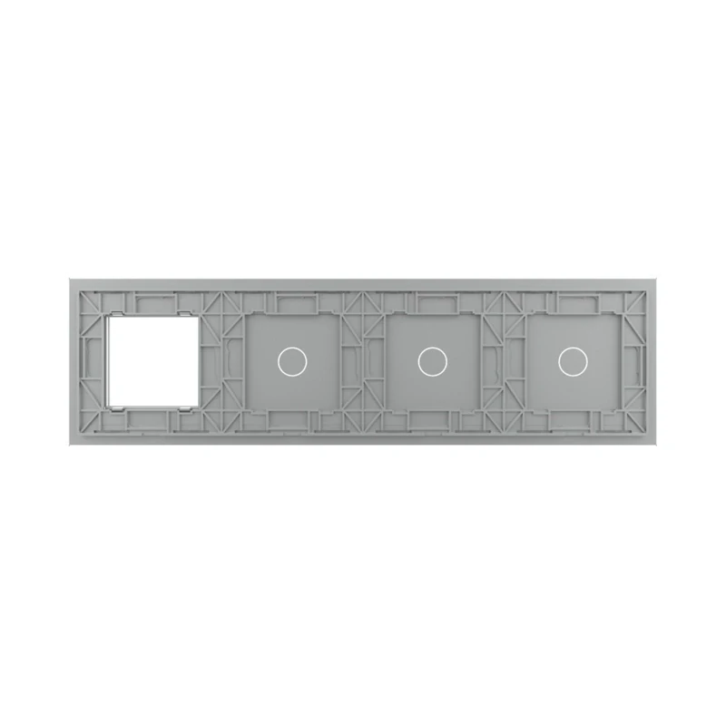 LIVOLO VL-C7-C1/C1/C1/SR-15 štvornásobný rámik - strieborný