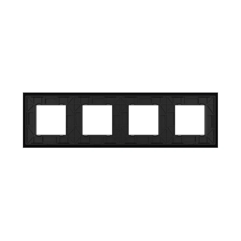 LIVOLO VL-C7-SR/SR/SR/SR-12 štvornásobný rámik - čierny