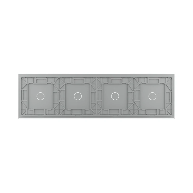 LIVOLO VL-C7-C1/C1/C1/C1-15 štvornásobný rámik - strieborný