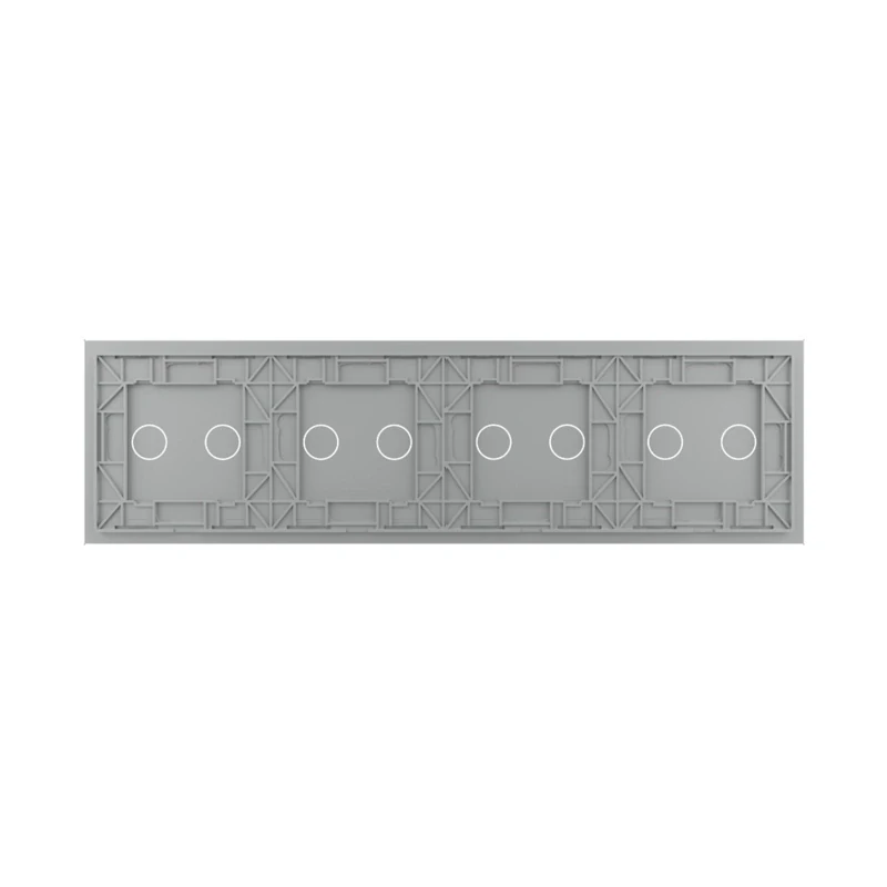 LIVOLO VL-C7-C2/C2/C2/C2-15 štvornásobný rámik - strieborný