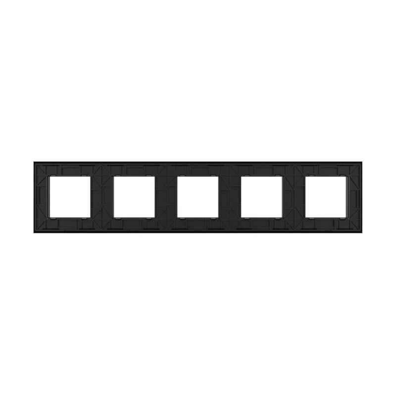 LIVOLO VL-C7-SR/SR/SR/SR/SR-12 päťnásobný rámik - čierny