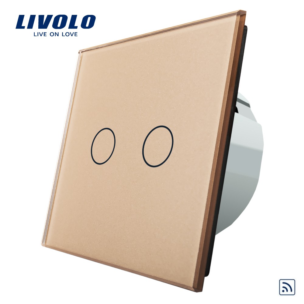 LIVOLO VL-C702IHR-11 Bezpotenciálové tlačidlo č.2/0 + RF - biele