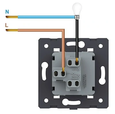 LIVOLO VL-C7-K1H-12 modul mechanického tlačidla č.1/0 - čierny