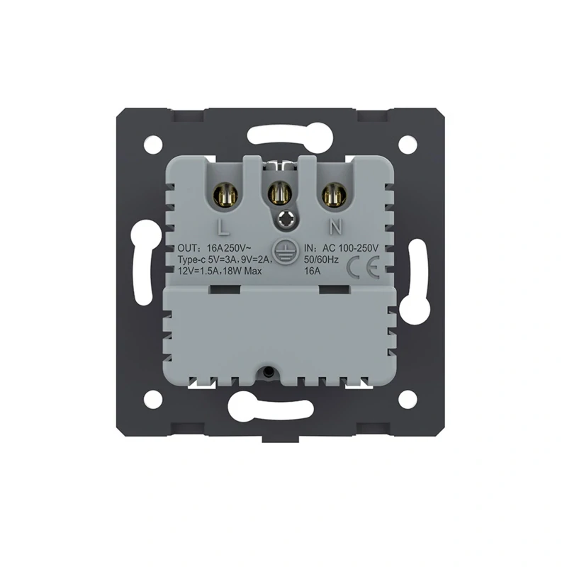 LIVOLO VL-C7-C1EUC-12 zásuvka SCHUKO + USB-C - čierny modul