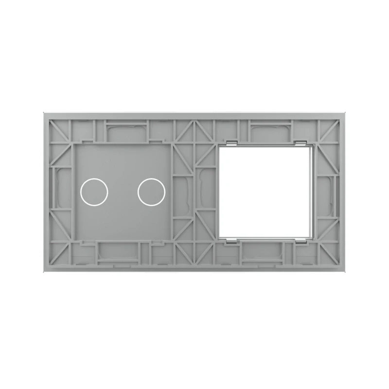 LIVOLO VL-C7-SR/C2-15 dvojitý rámik - strieborný