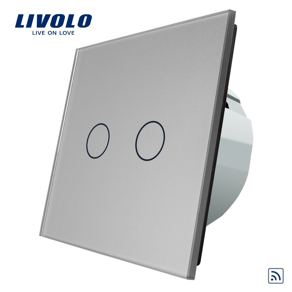 LIVOLO VL-C702IHR-11 Bezpotenciálové tlačidlo č.2/0 + RF - biele