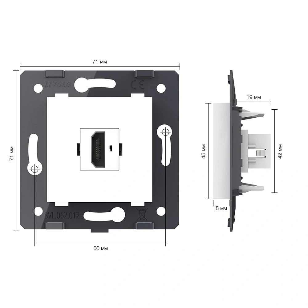 LIVOLO VL-C7-1HDB-11 HDMI modul - biely