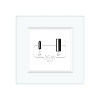 LIVOLO VL-C7-USBAC-11 USB A+C nabíjací modul - biely