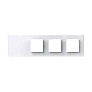 LIVOLO VL-C7-C2/SR/SR/SR-11 štvornásobný rámik - biely