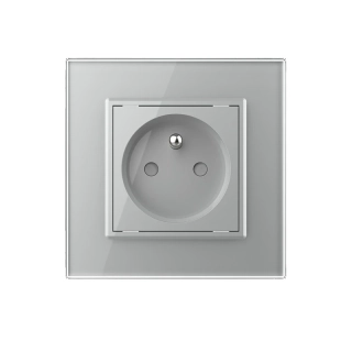 LIVOLO VL-C7C1FR-15 Elektrická zásuvka FR - strieborná