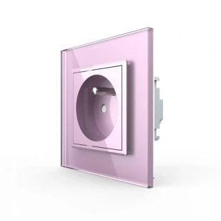LIVOLO VL-C7C1FR-17 Elektrická zásuvka FR - ružová