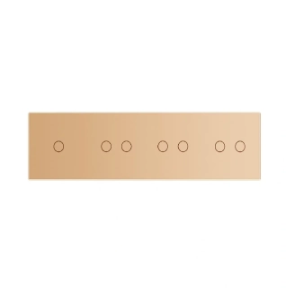 LIVOLO VL-C7-C1/C2/C2/C2-13 štvornásobný rámik - zlatý