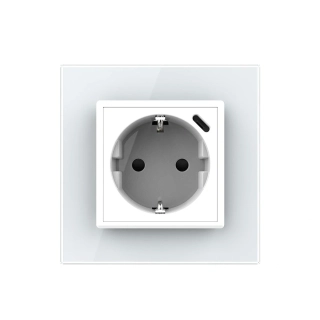 LIVOLO VL-C7C1EUC-11 zásuvka SCHUKO + USB-C - biela